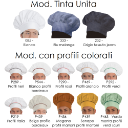 Cappello cuoco CHEF - COTONE 100%