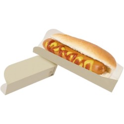 Porta hot dog in carta bianca - 100/150 pezzi