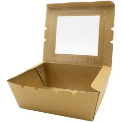 Box con finestra in carta kraft avana - 50 pezzi