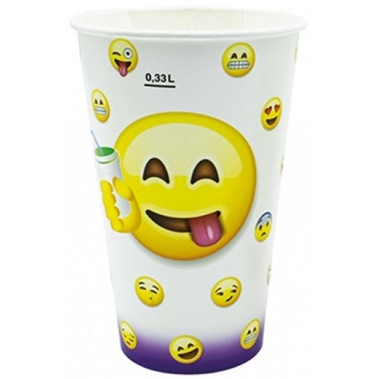 Bicchiere emoticon in carta - 50/100 pezzi